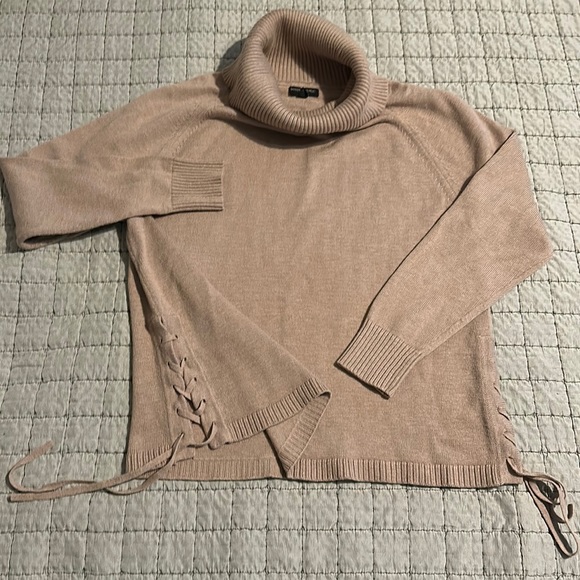 Banana Republic tan cowl neck sweater XL - Picture 1 of 6